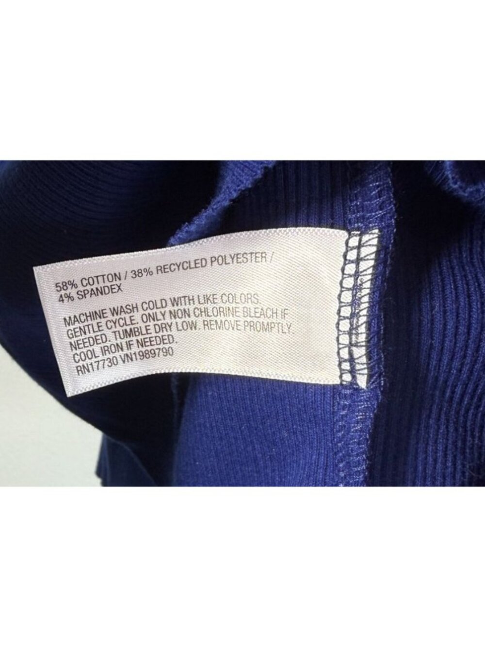 NWT Wild Fable Womens Cropped Ribbed Tank Cobalt Blue XXL Scoop Neck Fitted - Picture 9 of 9